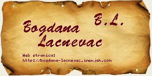 Bogdana Lačnevac vizit kartica